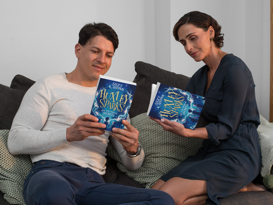 My kids book, Huxley Sparks, isn't just for kids! These two sensible-looking people are enjoying it. So. You might too. if you like Harry Potter OR your kids / grandkids. Story in brief: Huxley moves to the Black Forest, Germany and dark fairytales come to life.