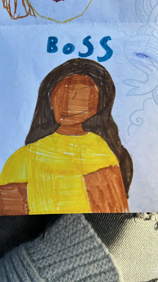 FIRST DAY AT MY NEW JOB ?! and this one kid drew a picture of me today 🥺🥺🥺🥺