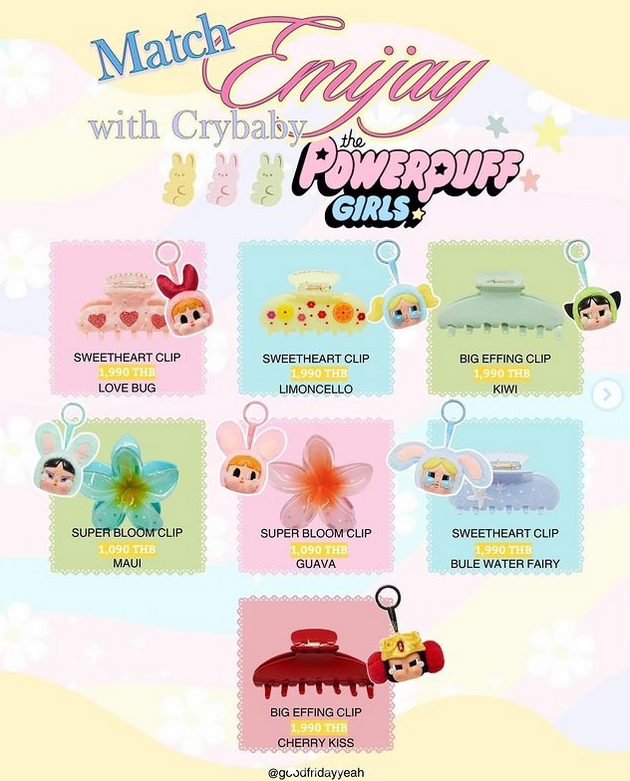 📌ฝากร้านจร้า... 

#crybaby x powerpuff girl 🩷🩵💚 ใครมีน้องในครอบครองแล้ว เราเอาไอเดียวแมชคู่กับ Emijay Claw Clips มาให้แล้วค่า💘🥰💕

❗️ตอนนี้มียังมีSale 25% อยู่นะคะ จนถึงวันที่ 12 พ.ค. สินค้าบ้างชิ้นทยอยหมดไปแล้ว ใครต้องการชิ้นไหนรีบด่วนๆๆ ช้าหมดอดน้าา❗️

💌 สั่งซื้อช่องทาง