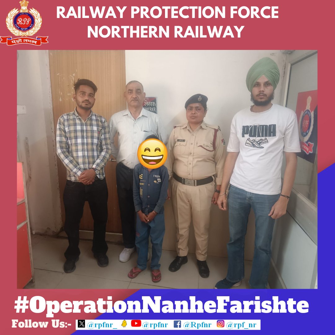 *खो ना जाएं ये  तारे ज़मी पर* 

Under #OperationNanheFarishte
#RPF NR rescued  minors and handed over to Child line for Care and Protection. 
#ChildRescue
@AshwiniVaishnaw @RailMinIndia @RailwayNorthern @RPF_INDIA