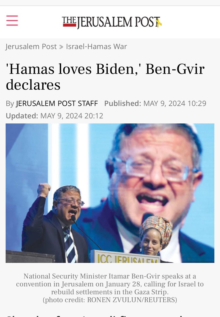 Se non fosse che è gli ha mandato le armi per fare il grosso del lavoro, anche biden sarebbe antisemita.