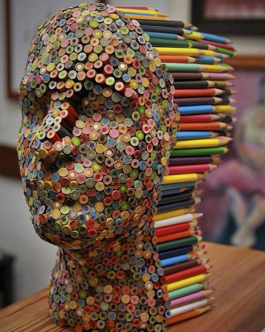 Pencil sculpture by US artist Molly Gambardella #womensart