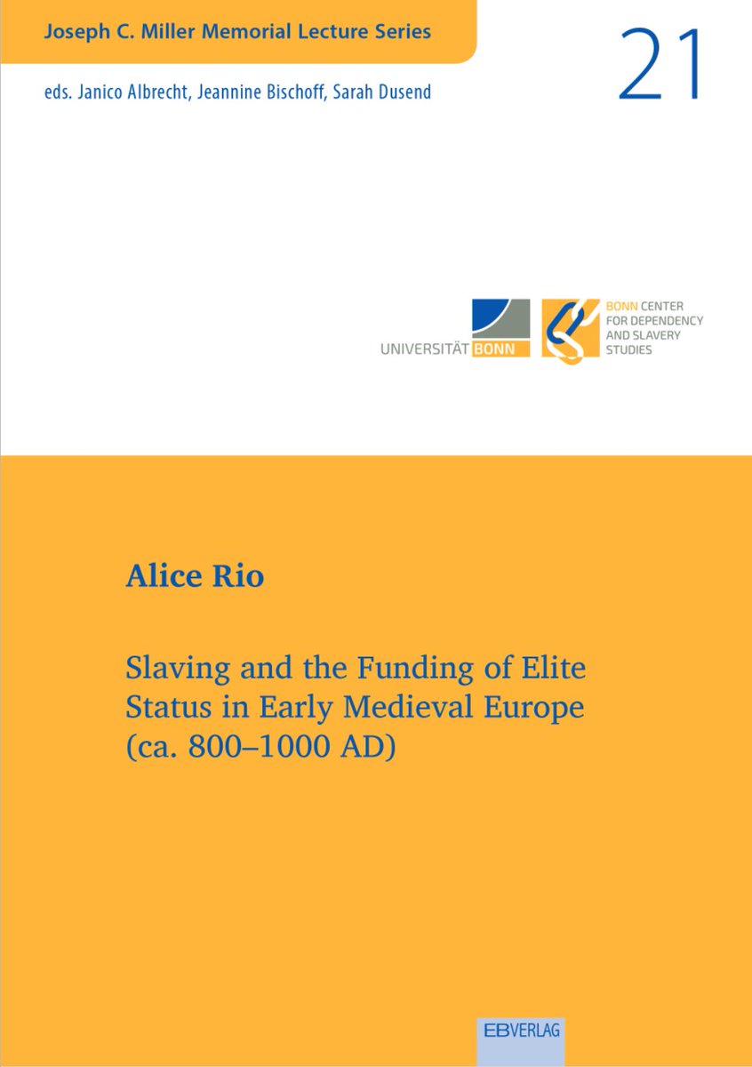 OPEN ACCESS🏆 Alice Rio, Slaving and the Funding of Elite Status in Early Medieval Europe (ca. 800–1000 AD) (EB-Verlag, May 2024) facebook.com/MedievalUpdate… ebv-berlin.de/epages/1549490… #medievaltwitter #Medievalstudies #medievalsociety #earlymedieval