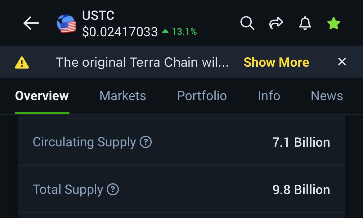 📢 1.85B $USTC and 222M $LUNC have been removed from circulation 🎉

Special thanks to @Raider7019 for his efforts 🫡

Upwards and onwards 🚀

#lunc #ustc #terra #LUNCcommunity 
#LUNCBURN #LuncArmy #ustcburn 
#TerraClassic #lunaclassic #defi