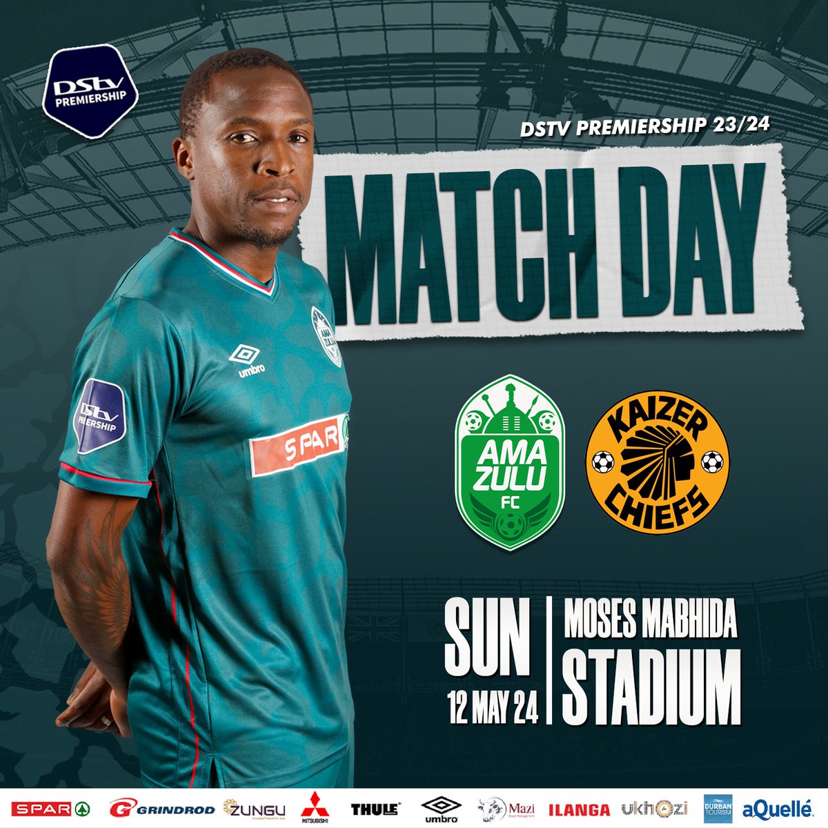 🟢 MATCH-DAY • #DStvPremiership 🏆 🆚 @KaizerChiefs 📍 Moses Mabhida Stadium 🕑 17:30 📺 SS PSL (Channel 202) 🎫 bit.ly/AMZ-CHI-MMS #Indlulamithi #HebeUsuthu #UsuthuTogether