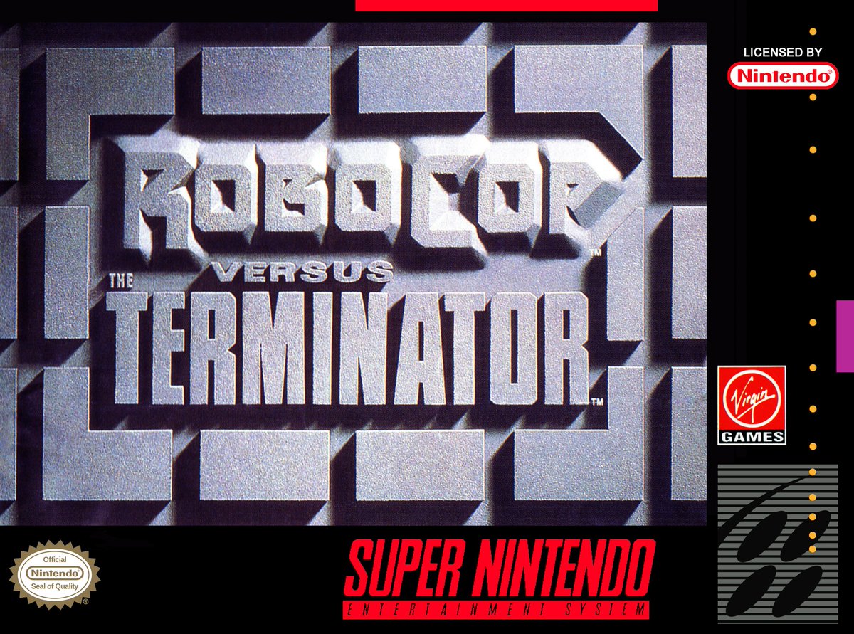RetroGameGeeks's tweet image. ROBOCOP VERSUS THE TERMINATOR: In 1993 Robocop set out to put a stop to Skynet once and for all. A Super Nintendo action platform shooter from Interplay this was based on a 1992 comic book series and also came to other formats #retrogaming #Nintendo #SNES #Comics #90s #gaming
