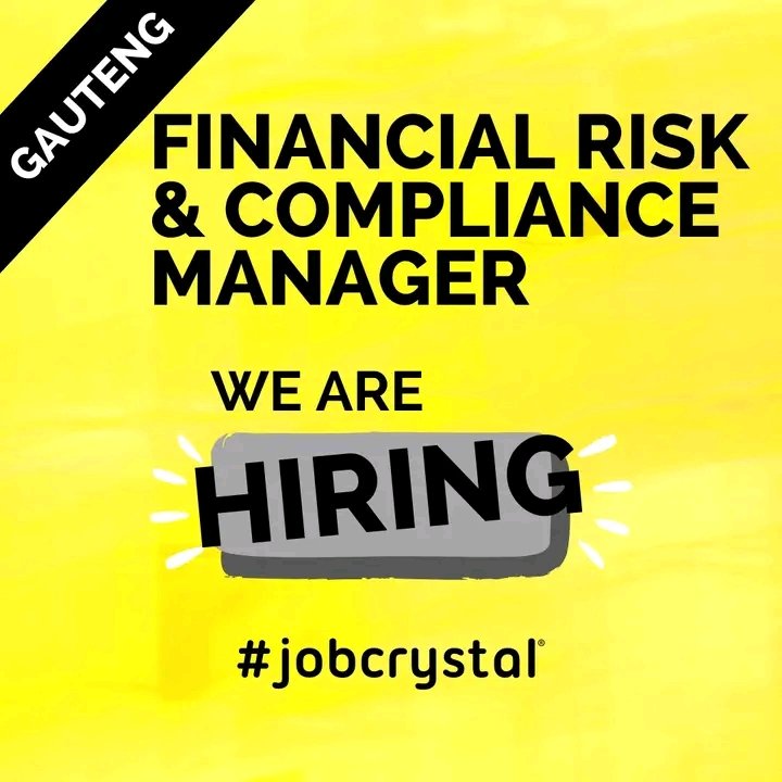 To learn more and apply, follow this link -> jobcrystal.com/job/gauteng/fi…

#jobcrystal #employmentopportunities #nowhiring #jobseekers #jobhunt #hiringnow