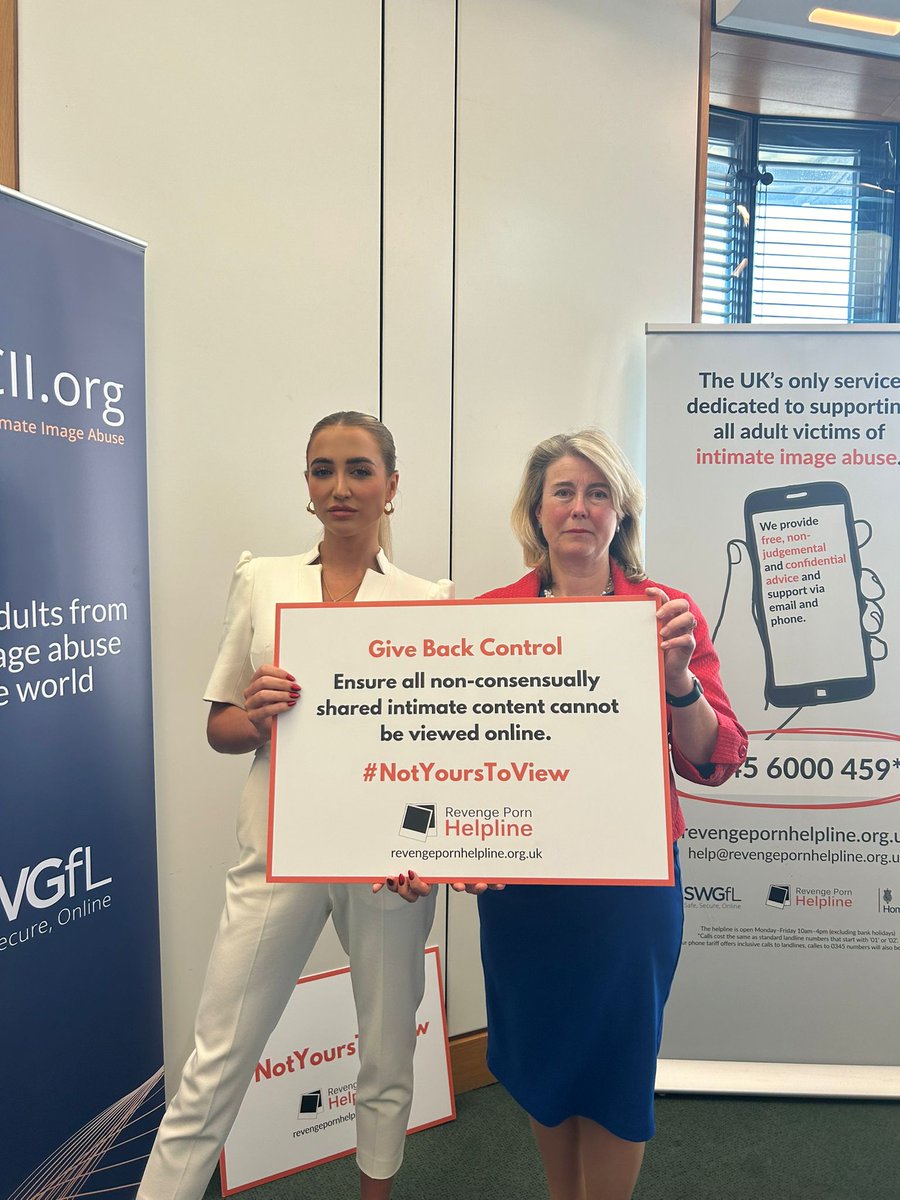 I was pleased to support this important campaign #NotYoursToView to stop the use of so-called revenge porn, a vile practice whereby intimate photos and videos are shared without the consent of the person in them. Women are commonly the victims. The wonderful @georgiaharisonx
