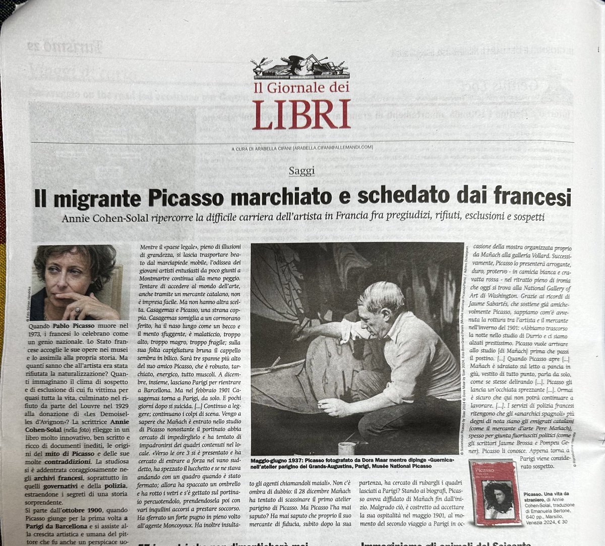 Grazie a @giornaledellArt e La Lettura del @Corriere per le bellissime notizie sul mio libro @MarsilioEditori e sulla mostra @MarsilioArte e Palazzo Reale di Milano