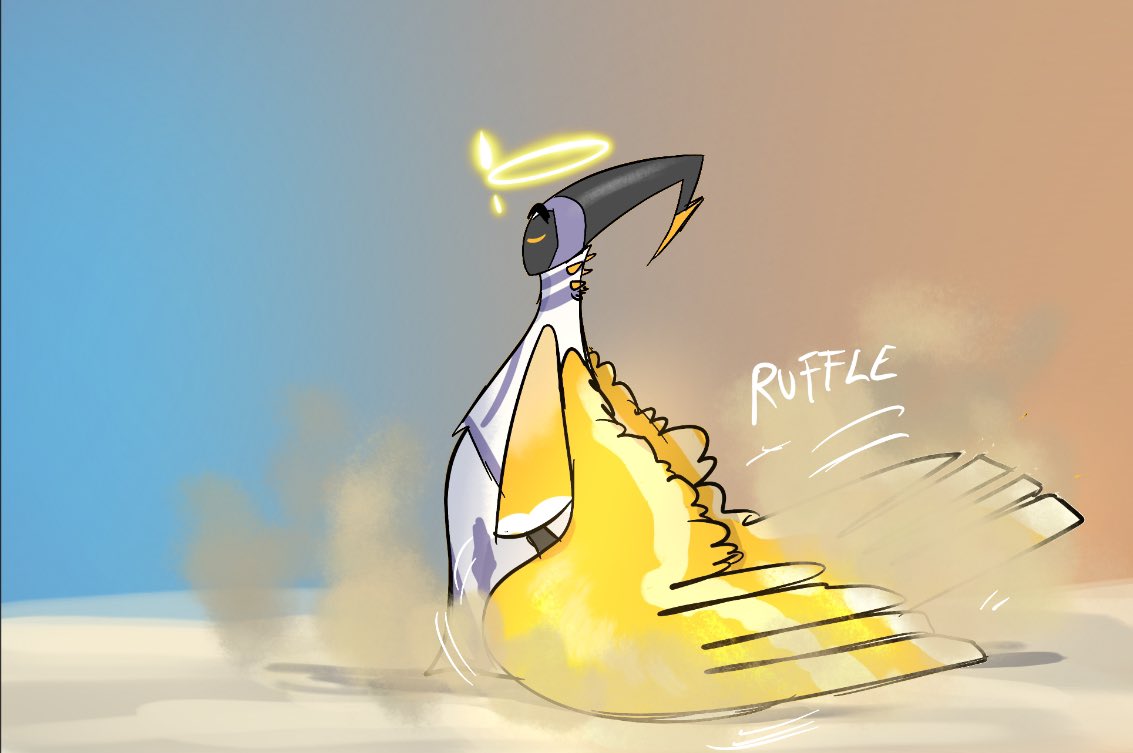 DevilsRoost's tweet photo. On a certain texture of sand an uncontrollable urge comes upon him and HE MUST RUFFLE

#HazbinHotelAdam #hazbinhotel 

At least Lute joins him in the dust bath https://t.co/DDuC1jXCJY