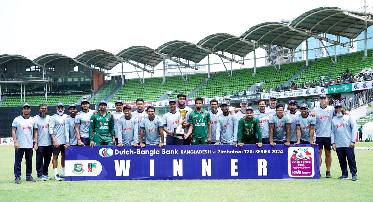 Dutch-Bangla Bank T20i Series winner Bangladesh Team 🇧🇩👏 #BANvZIM #BCB #Cricket #BDCricket #livecricket #Bangladesh #T20i