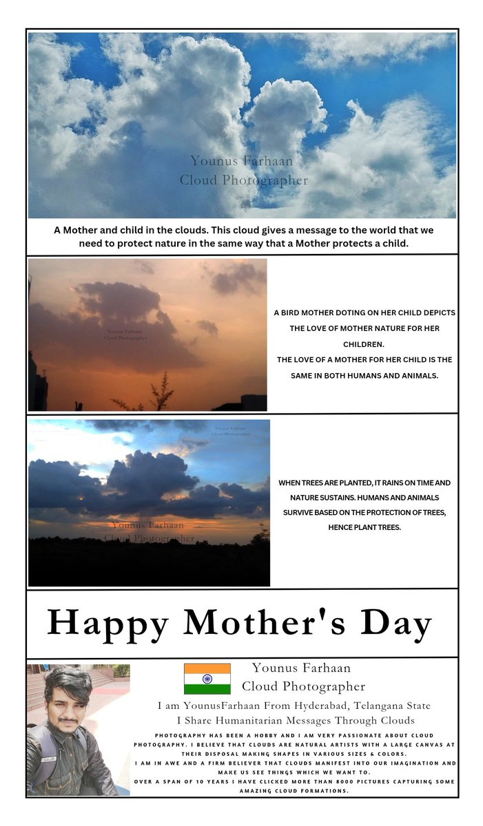 #HappyMothersDay 'The #clouds wishes to every mother, in every corner of the world. #MotherDay wishes to all the #incredible mothers, shaping our lives with #love , wisdom & grace' @HiHyderabad @umasudhir @nalrag @SajjanarVC @kalpana_designs @kbiqbal777 @nuts2406 #motherhood