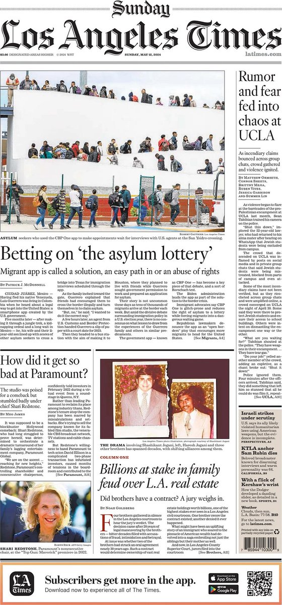 🇺🇸 Betting On 'The Asylum Lottery' ▫Migrant app is called a solution, an easy path in or an abuse of rights ▫@PmcdonnellLAT ▫is.gd/wxNyUS 👈 #frontpagestoday #USA @latimes 🇺🇸