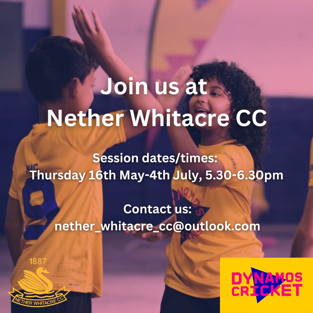 Nether Whitacre CC (@nwhitacrecc) on Twitter photo Join us at NWCC for cricket programmes, which are packed full of fun, activities and skills development. 
All Stars cricket - Children aged between 5-8 years old. 
Dynamos Cricket - Children aged between 8-11 years old. 
Book here shorturl.at/pvLN7 Join us at NWCC for cricket programmes, which are packed full of fun, activities and skills development. 
All Stars cricket - Children aged between 5-8 years old. 
Dynamos Cricket - Children aged between 8-11 years old. 
Book here shorturl.at/pvLN7