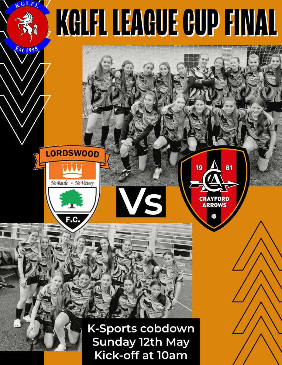 Good luck to our Under 13’s Girls in their Cup Final today!🟠⚫️