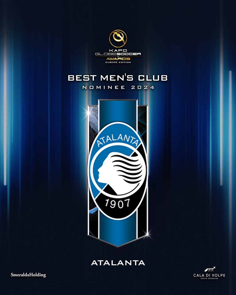 Can Atalanta reign supreme and clinch the KAFD #GlobeSoccer European Award for BEST MEN'S CLUB? 🏆 

Make your voice heard — VOTE NOW!⁠ vote.globesoccer.com/vote/euro-best…

@Atalanta_BC #KAFD #HotelCaladiVolpe #SmeraldaHolding