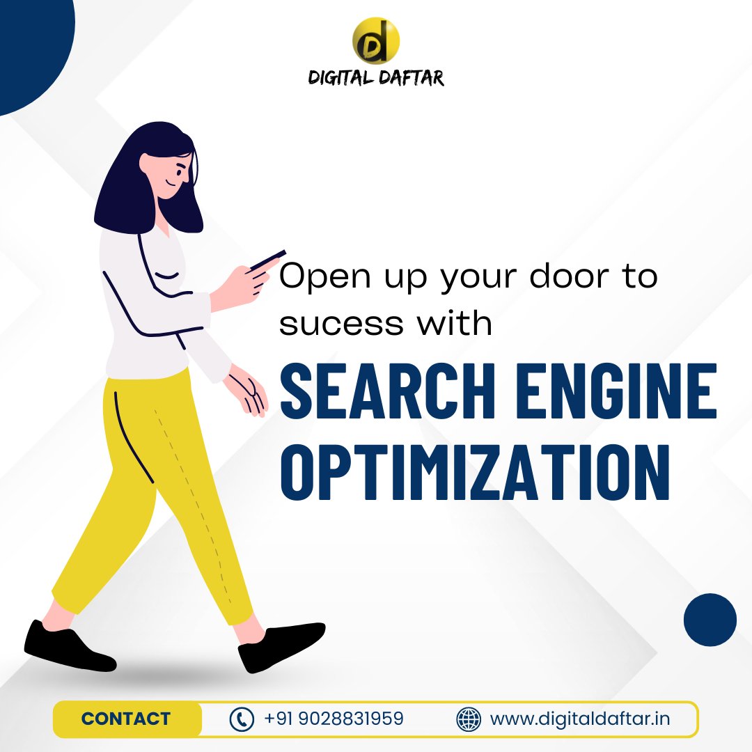 Open the door to success with the key to Search Engine Optimization! 

Digital Daftar can guide you through the path to higher visibility, increased traffic, and business growth.

#digitaldaftar #seoservices #searchengineoptimization #digitalmarketing