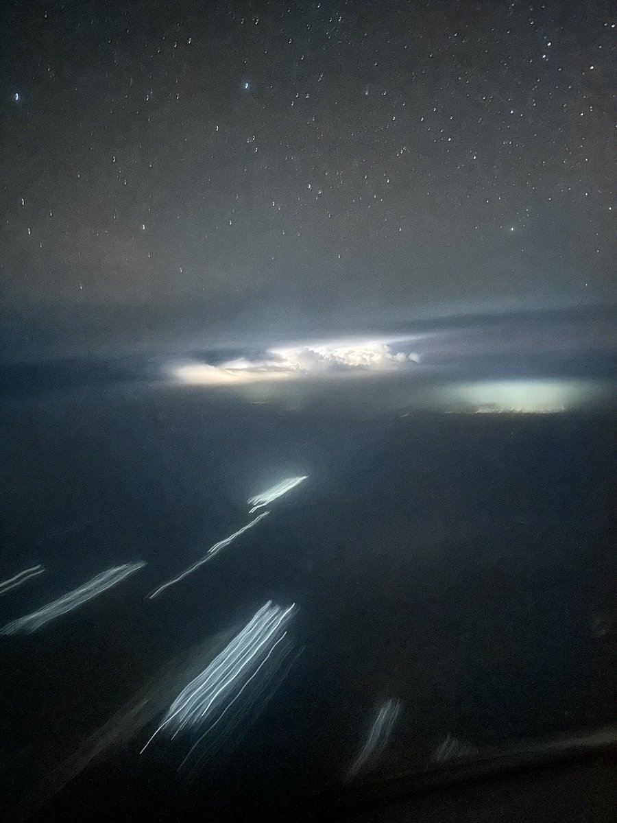 The incredible power of nature. We are often lucky enough to see thunderstorms in all their glory from the flight deck. A couple of nights ago we had an amazing display. These photos aren’t adjusted in any way other than cropping. The fourth photo was a 30 second exposure hence