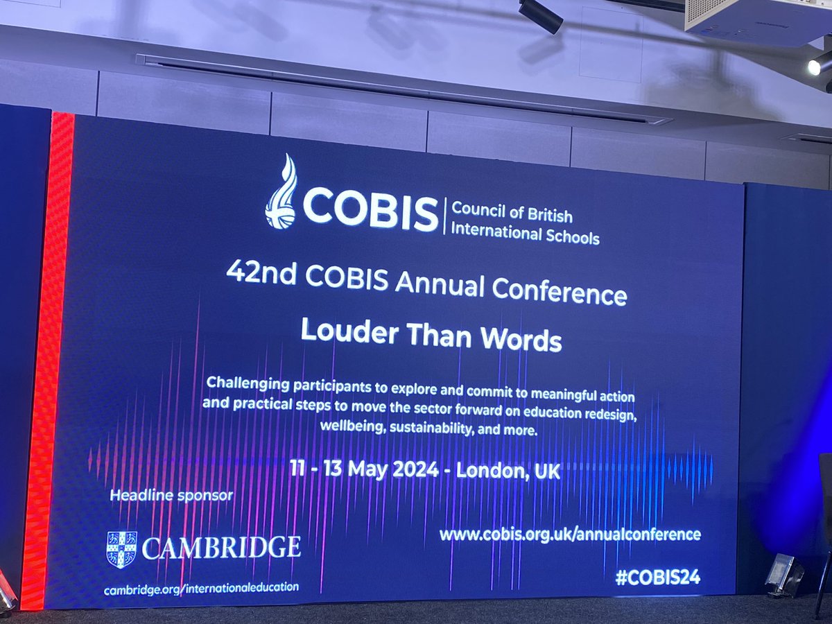 TBS is here for the first time at the COBIS annual conference! Can’t wait to hear all the amazing speakers! #COBIS24 #louderthanwords