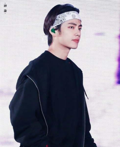 Taehyung of BTS in the 'Love Yourself: Speak Yourself tour', 2019.