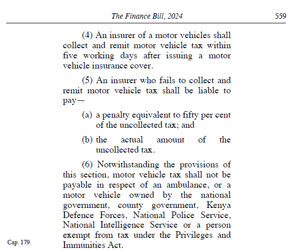 Going through the Finance Bill na inauma sana. Owning a car in Kenya is becoming an EXTREMELY expensive affair. On the Motor vehicle tax, the fines and then Gava excludes all their vehicles!