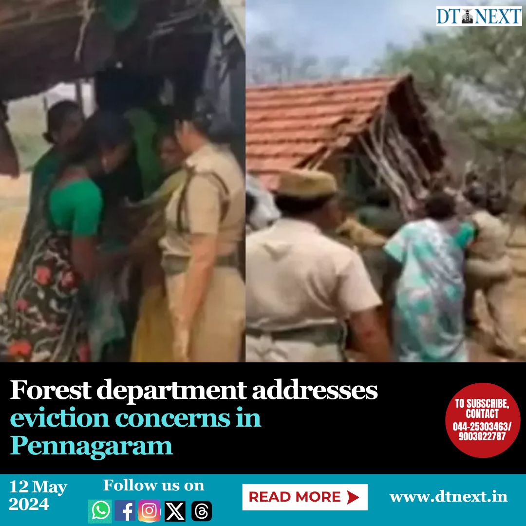 'The eviction of native people in #Pennagaram was based on court orders,' explained the forest department. The removal, which aims to clear occupants from elephant corridors and habitats, was in line with #ForestDepartment regulations.