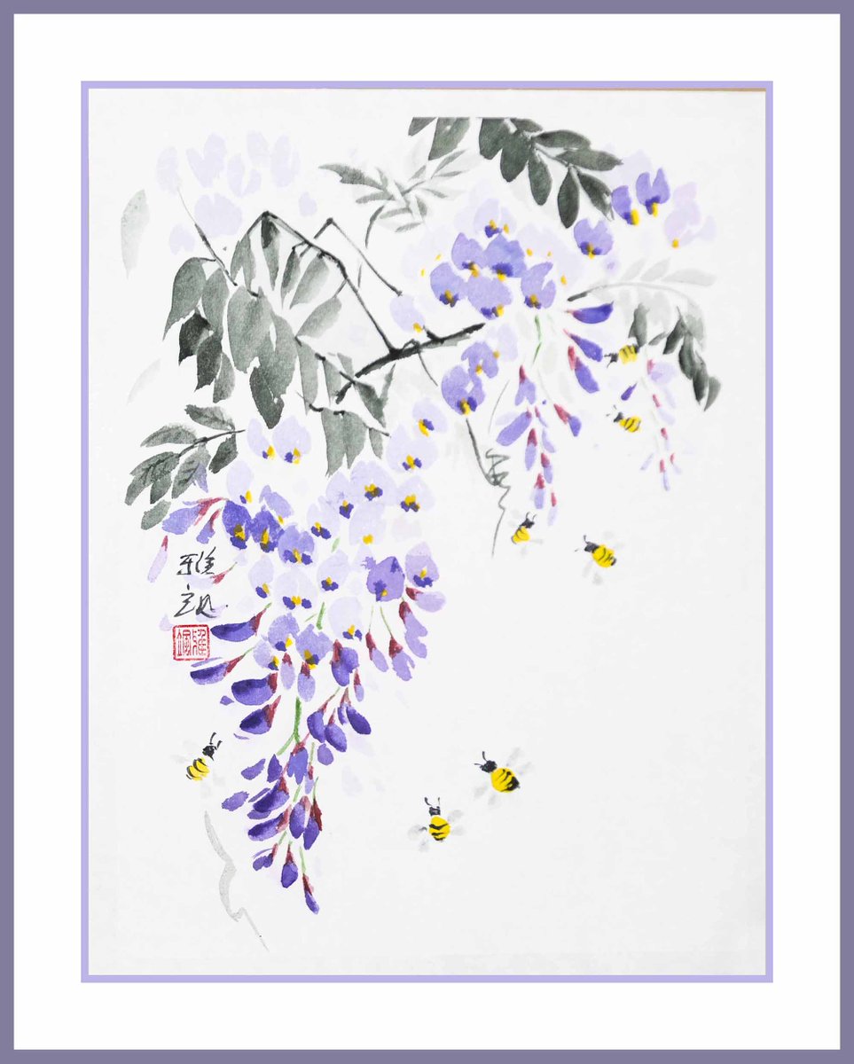 New in my shop. Wisteria #wisteriapainting #sumiart #canadianartist #wisteriatree #summerart #Japaneseart #ricepaperpainting #bees #wisteria #bokusaiga #suibokuga 

yasamt.etsy.com/listing/173000…