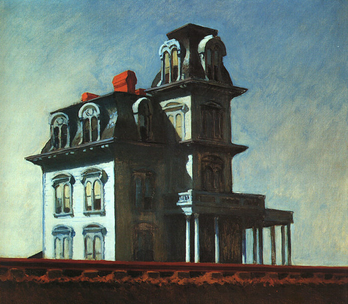 House by the Railroad, 1925 linktr.ee/hopper_artbot