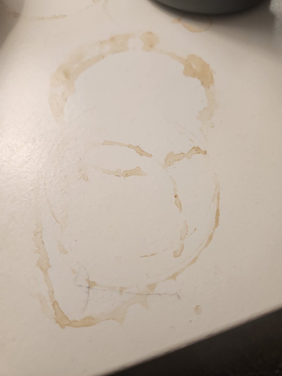 Does anyone else see a face in my coffee cup stain?