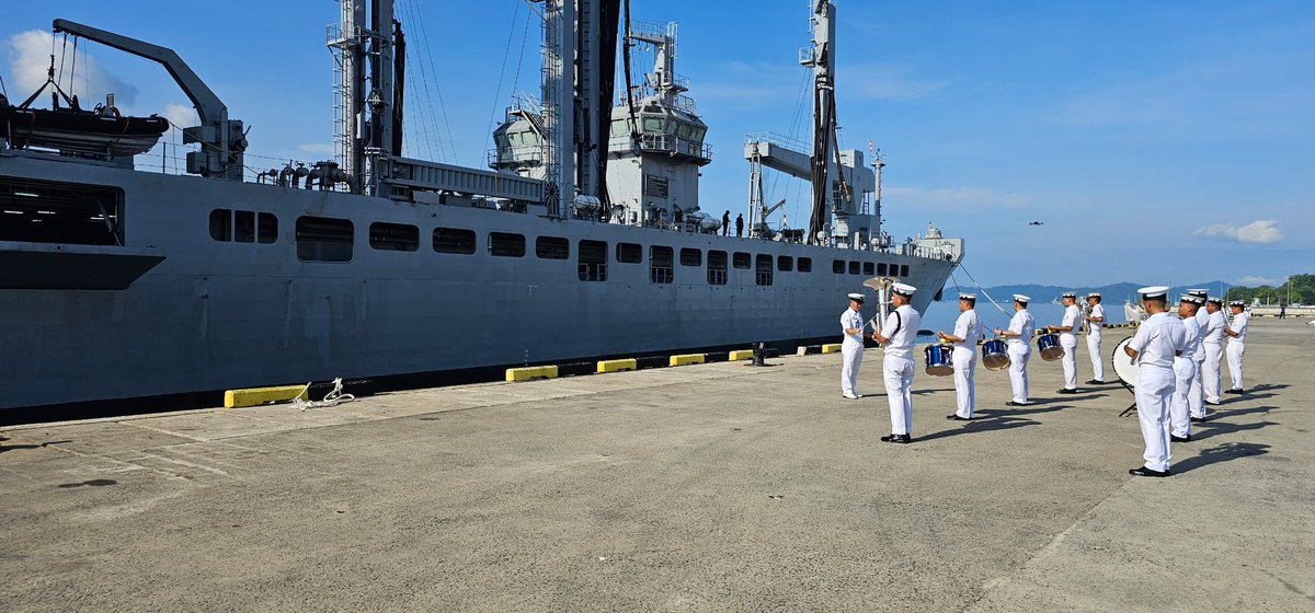 India-Malaysia Naval Collaboration 2024 Indian Navy Ships INS DELHI and INS SHAKTI arrived for Port Calls at Kota Kinabalu, Malaysia earlier today, as part of the Operational Deployment of the #IndianNavy Eastern Fleet to the South China Sea. The Ships will engage with