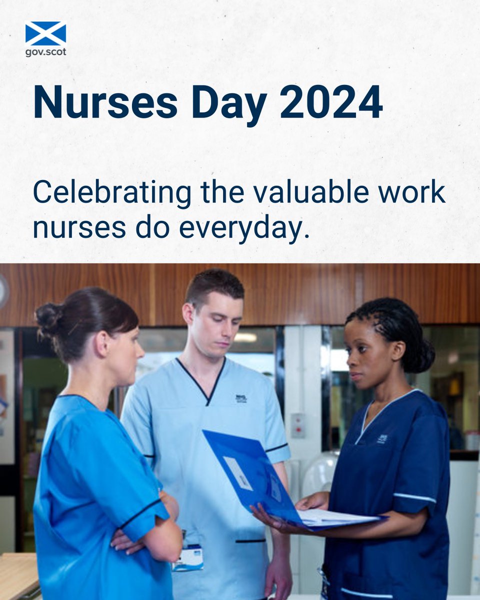 On this Nurses' Day 2024 we are celebrating the dedication, compassion and resilience of nurses across Scotland. Thank you for your tireless efforts that continue to inspire us all, while making a profound difference to the lives of countless individuals. #IND2024