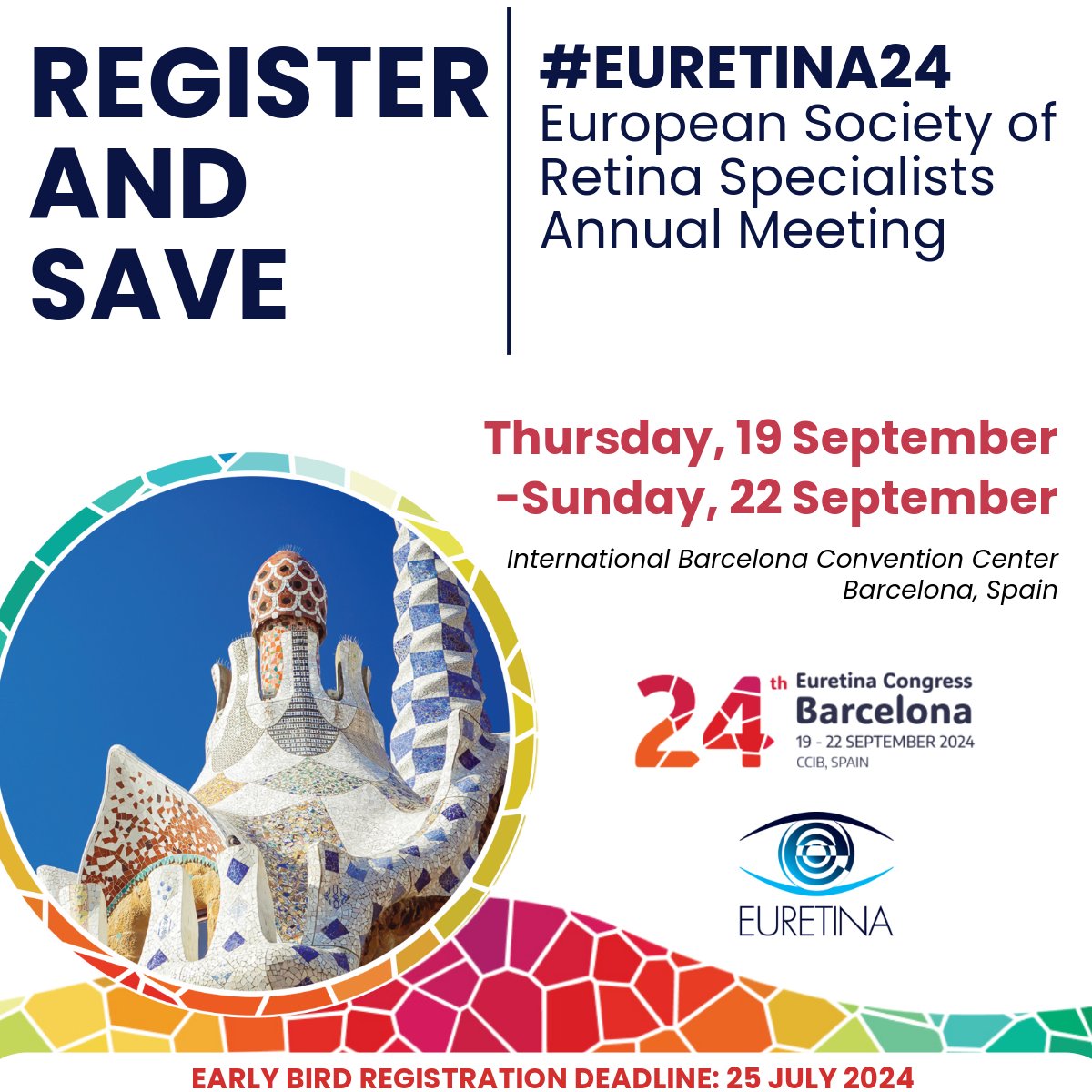 🌟 Excited for #EURETINA24? Don't miss out on our annual meeting this September! Attend an unforgettable event of ophthalmology experts to learn about the latest advances, have stimulating discussions, and network. Register now: ow.ly/tv6A50RB6rh