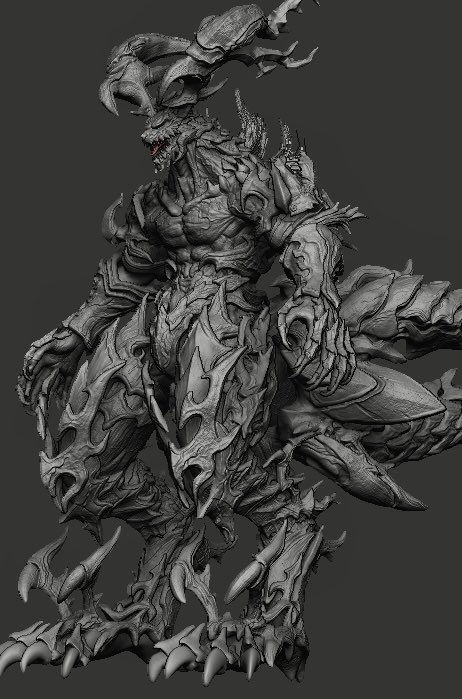 sai00161's tweet photo. #3DCG  #Zbrush  
FF16   イフリート/ifrit    wip3

今日ぐらいに完成させたかったけど思ったより苦戦中。 https://t.co/aTLUv201DB