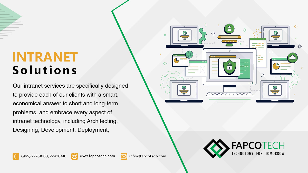 𝐈𝐧𝐭𝐫𝐚𝐧𝐞𝐭 𝐒𝐨𝐥𝐮𝐭𝐢𝐨𝐧𝐬
tinyurl.com/y9c6sfzs

#Intranet #solution #Kuwait #solutionprovider #informationtechnology #tecnology #portal #applicationdevelopment #webservices #TechnologyConsulting #systemintegration #mobileappdevelopment