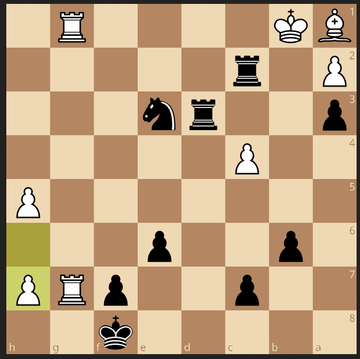 nice mate in 2 from this morning's bullet. Black to play.