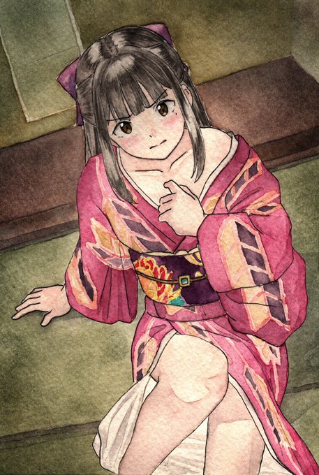 沙代ちゃんに睨まれたいのイラストです 