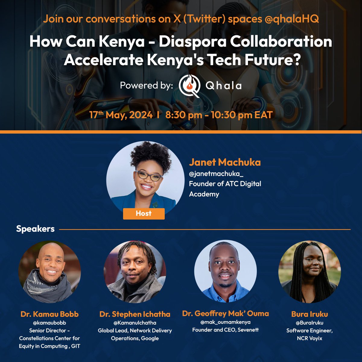 It would be amazing to see you join us in this conversation on ‘How Kenya-Diaspora Collaboration Accelerate Kenya’s Tech Future’ in collaboration with @qhalaHQ Reminder set: x.com/i/spaces/1yokm…