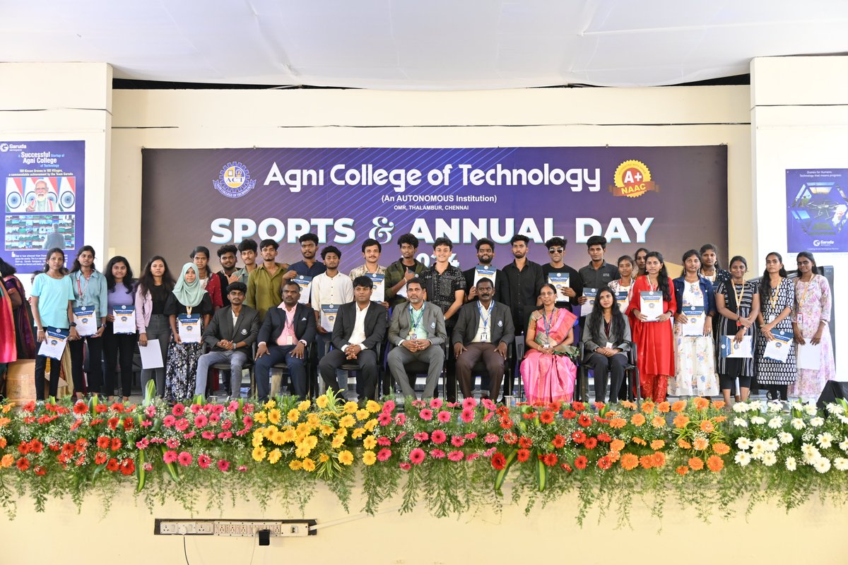 🌟 Celebrating excellence at #AgniCollegeofTechnology! 🏆 From academic brilliance to outstanding leadership, our students shine bright✨ #StudentAchievement #AcademicExcellence #Sportsday #Annualday #culturalsday #LeadershipAwards #CollegePride #FutureLeaders #TalentRecognition