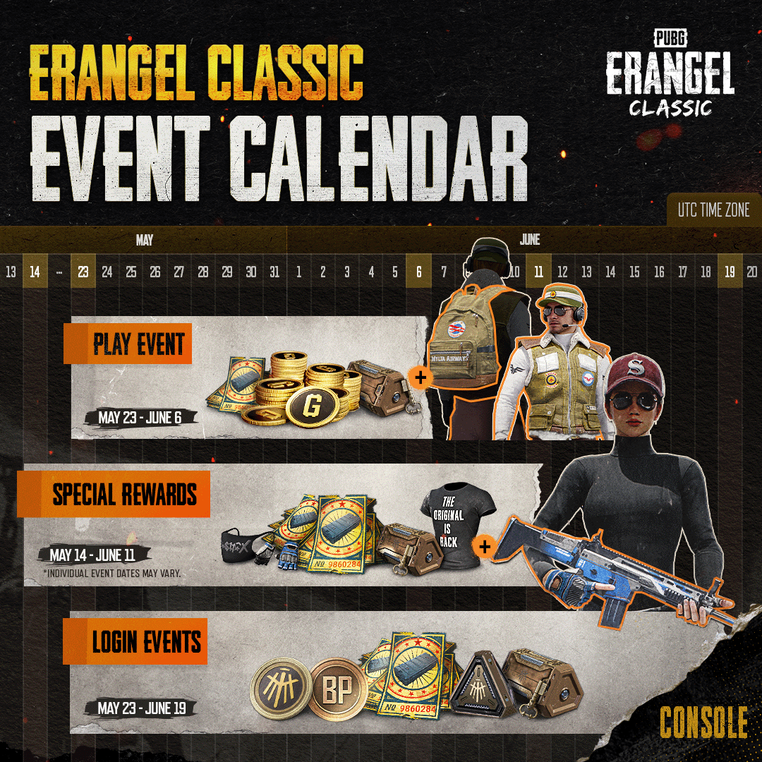 2 days left until Erangel Classic. Unlock awesome rewards across various platforms as you immerse yourself in the classic battleground. It's the Erangel Classic Fest! #PUBG #BATTLEGROUNDS #ErangelClassic