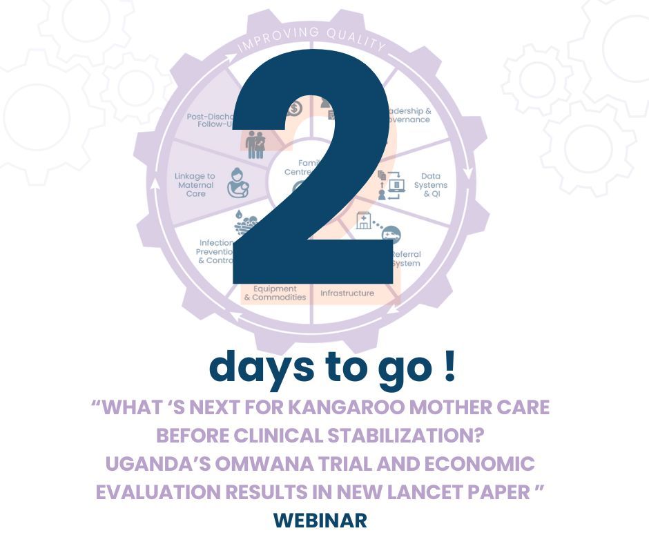 🔎 “What’s next for Kangaroo Mother Care before clinical stabilization? Uganda’s OMWaNA trial and economic evaluation results in new Lancet paper .” 👥 Meet our panellists 📆 14th May 1pm BST| 8am EDT 💬 with live French translation Learn more ➡️ buff.ly/3Wh3eTB