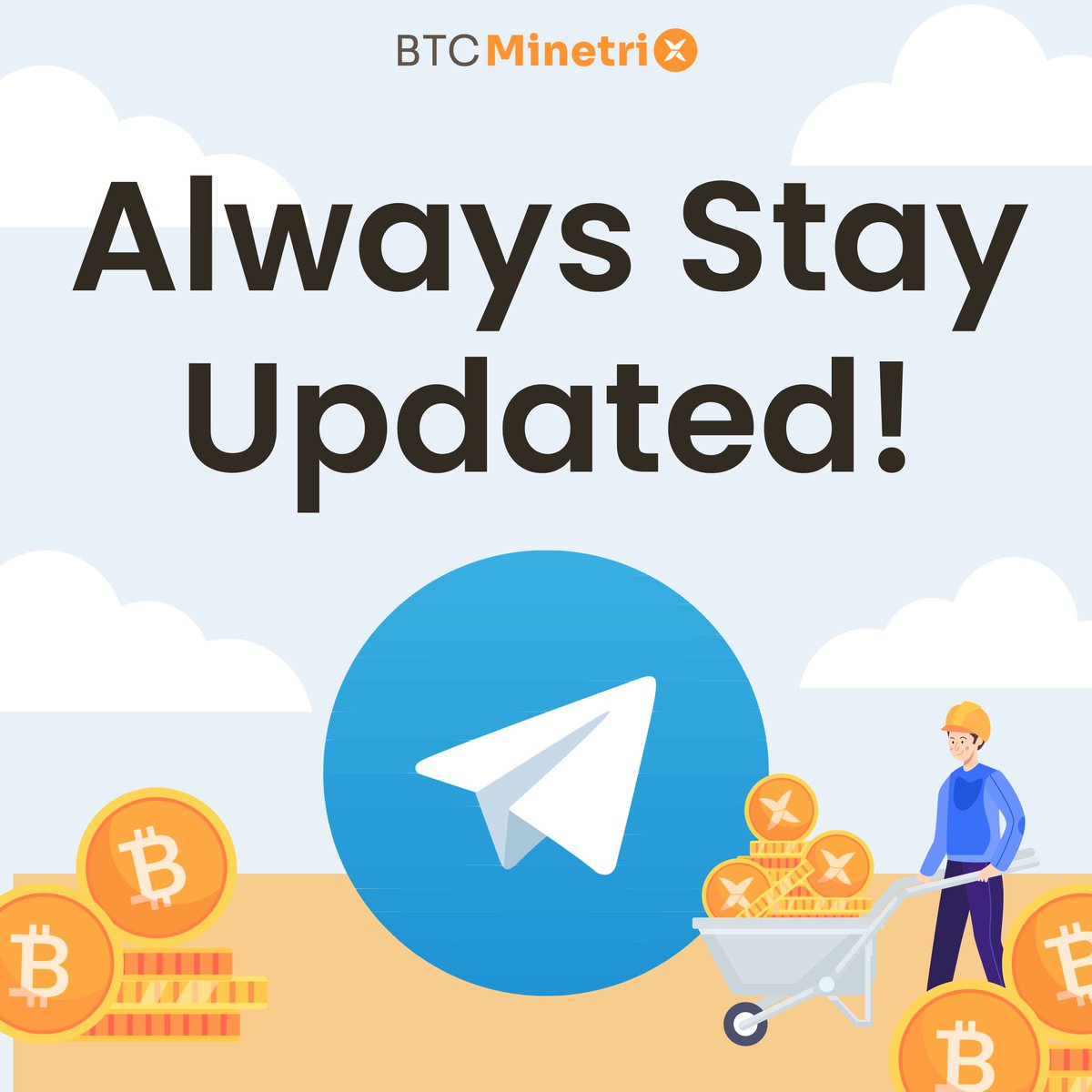Join our #BTCMTX Community on #Telegram, where you can discuss the latest news happening in the #Bitcoin mining industry. 🛠️ Stay in the loop with updates, chat with fellow cloud mining experts, and tap into the knowledge of experienced #BTC miners. 🔗 t.me/bitcoinminetrix