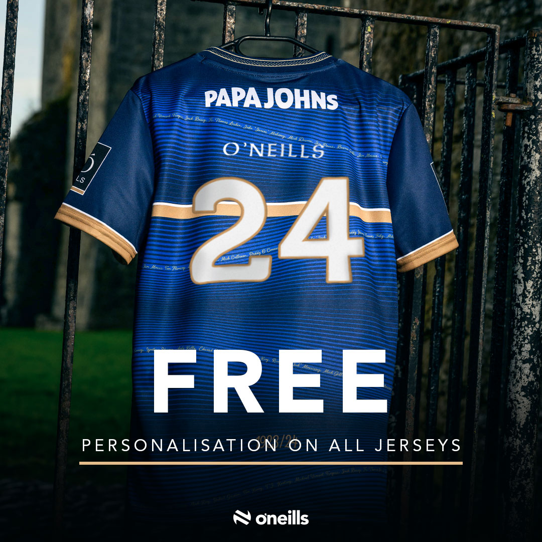 Last chance 👀 FREE PERSONALISATION on club and county jerseys ends tonight⏰ Add a name and/or number for FREE🙌 Hurry, you do not want to miss out🏃 bit.ly/4cV2PMr
