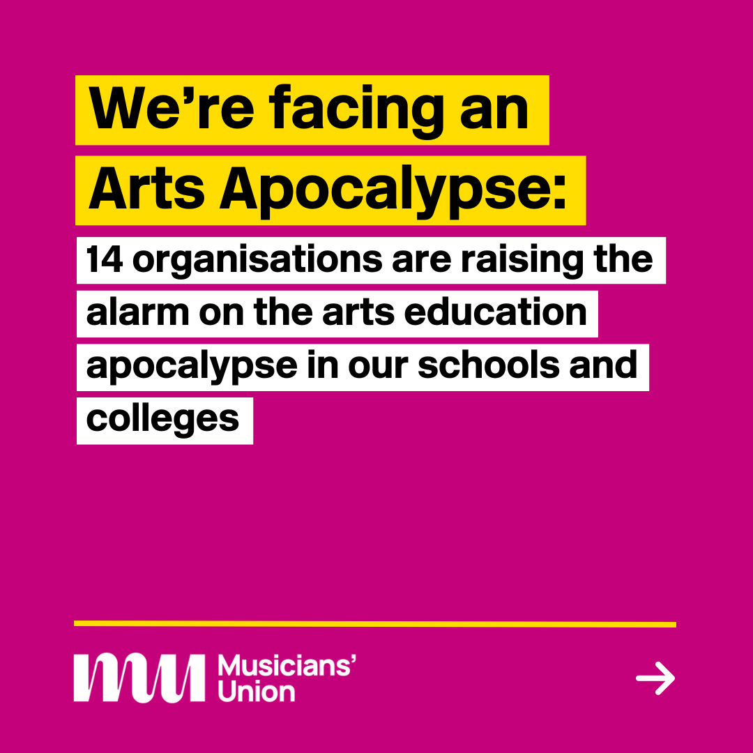 14 organisations are raising the alarm on the erosion of arts education in our schools and colleges

It's time for systemic change to stop the #ArtsApocalypse

👉 bit.ly/3UDY4id