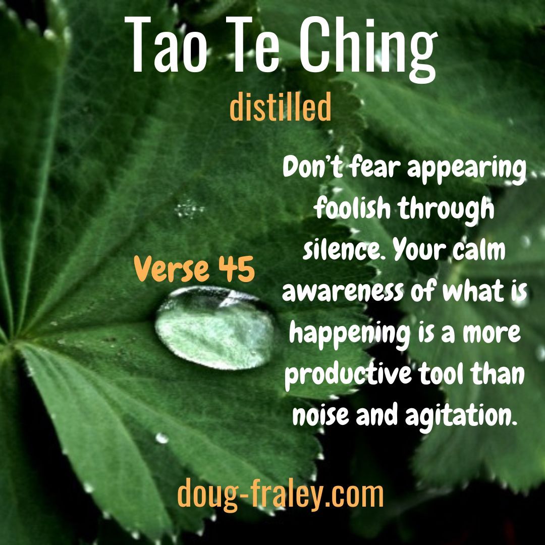 Sometimes, it's better to stay silent and allow others to suspect you a fool than to speak and confirm their suspicion.

Don’t fear appearing foolish through silence. Your calm awareness of what is happening is a more productive tool than noise and agitation.
#leadership #taoism