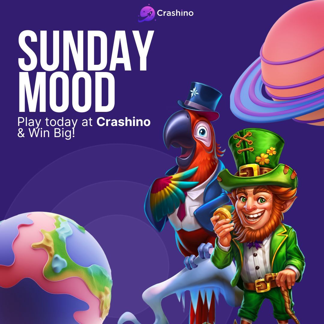 🍀 Feeling lucky this Sunday 🍀

Join us at Crashino for good sunday time! 🎰✨ Spin your LUCK TODAY!

Play Crashino to win BIG PRIZES, AMAZING BONUSES AND FREE SPINS🎉🍻

👉🏻 Play here:crashino.com/en 

#cryptocasino #casinogames #crashgames