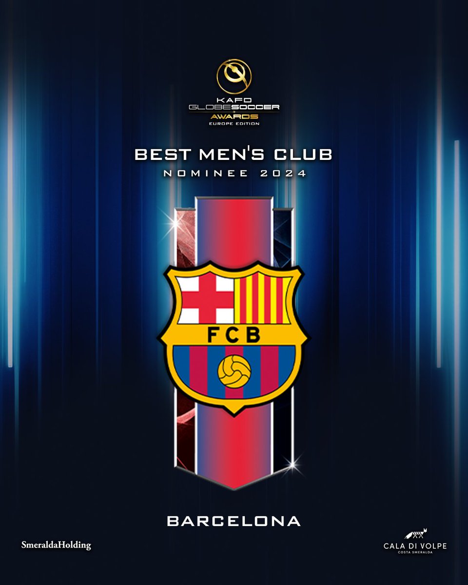 Can Barcelona reign supreme and clinch the KAFD #GlobeSoccer European Award for BEST MEN'S CLUB? 🏆 

Make your voice heard — VOTE NOW!⁠ vote.globesoccer.com/vote/euro-best…

@FCBarcelona #KAFD #HotelCaladiVolpe #SmeraldaHolding