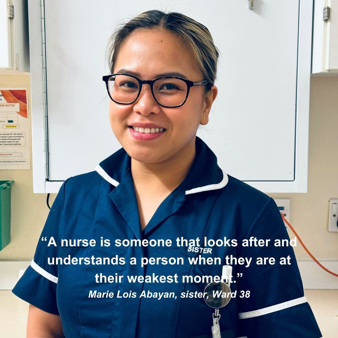 Today is International Nurses Day, and is an opportunity to shine a light on this incredible group of colleagues at BTH💙 

Marie Lois Abayan, a sister on Ward 38  (pictured) was one of four nurses we spoke to. 

Read all their stories here: buff.ly/4dAMahG
