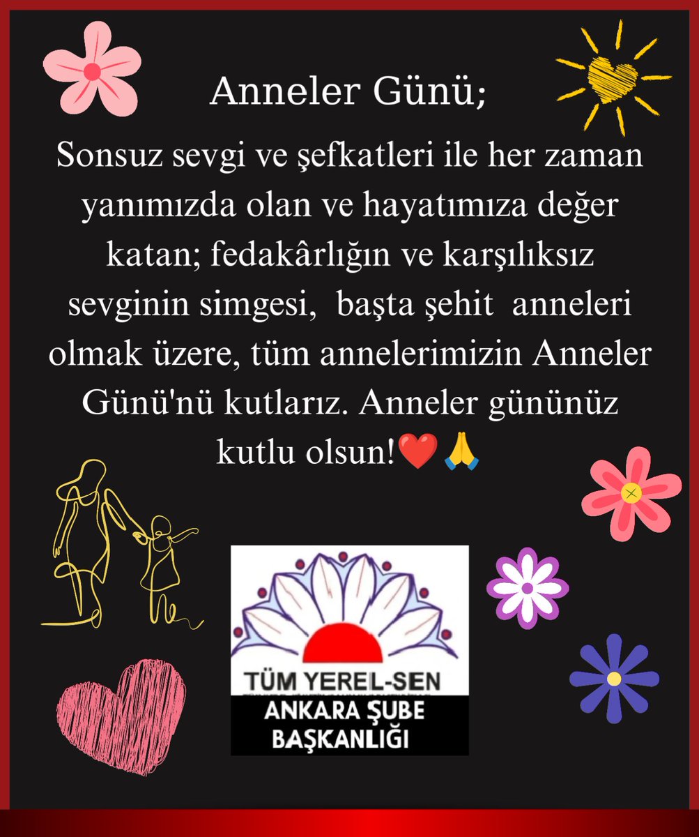 Sonsuz sevgileri ile her zaman yanımızda olan ve hayatımıza değer katan; fedakârlığın ve karşılıksız sevginin simgesi, başta şehit anneleri olmak üzere, tüm annelerimizin Anneler Günü'nü kutlarız. ❤️🙏 #Annelergünü #anne #annelergününüzkutluolsun #deprem #Ankara #SonDakika