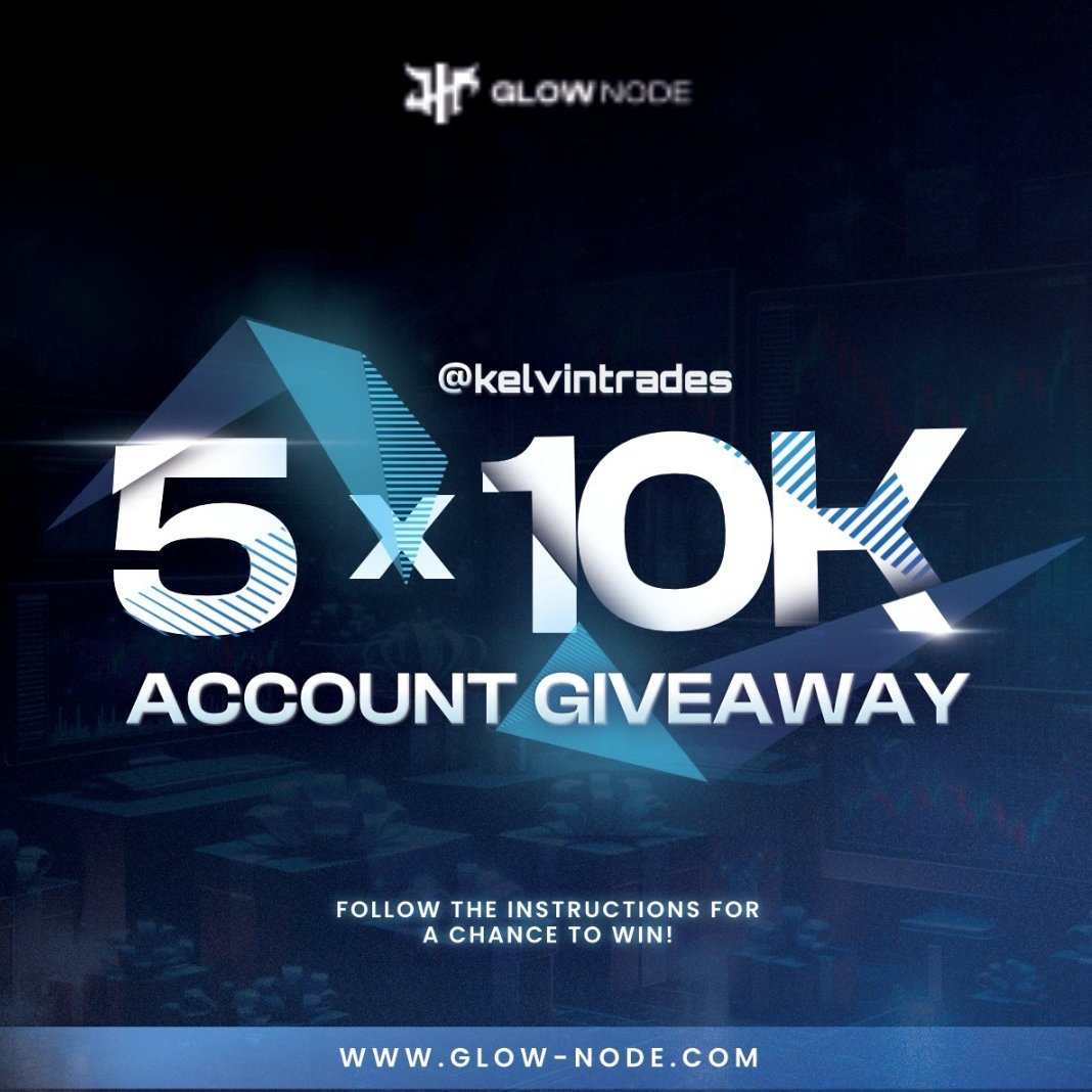 🎁$50k GIVEAWAY ALERT 🎁 5 x $10k Challenge Accounts 1️⃣ Follow @GlowNodefx || @SamBradburyFX || @Kelvintrades 2️⃣ Like, Retweet and Tag 4 Traders Winners will be announced in 72hours