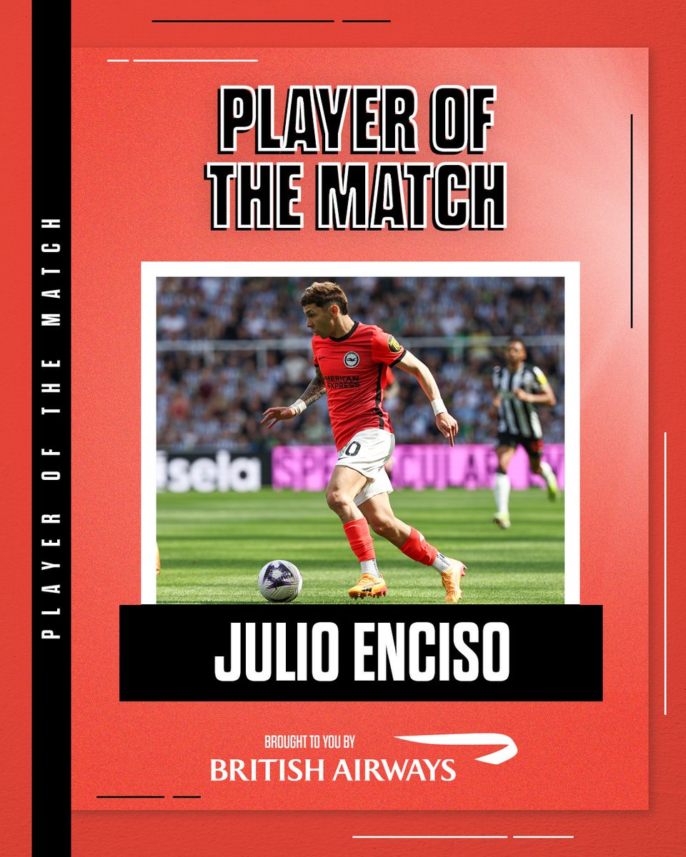 .@JulioEnciso33 was voted as your @British_Airways Player of the Match against Newcastle! 💫
